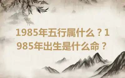 1985年五行|1985年的命五行是什么？ 85年出生的人的命运如何？